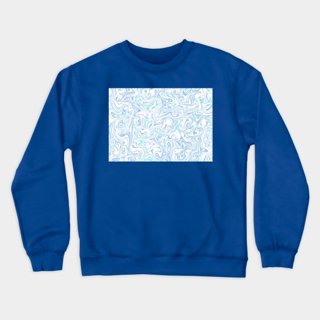 Abstract Liquid -Blue Crewneck Sweatshirt by HartDesain